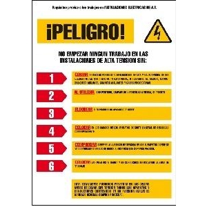 Señal Requisitos previos 200x300mm PVC 0,3mm NORMALUZ