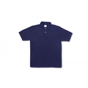 Polo premium bolsillo azul marino S 