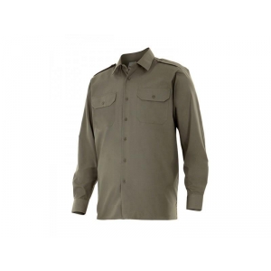 Camisa manga larga 530-3 verde caza VELILLA