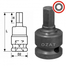 Vaso impacto 1/2" allen 10mm OZAT