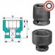 Vaso impacto 1" 19mm CE1612M19 OZAT