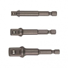 Kit 3 adaptadores 1/4" hexagonal a 1/4"-3/8"-1/2" HIKOKI