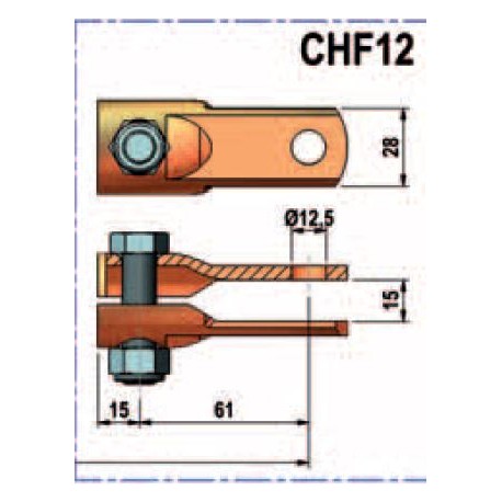 Horquilla cilindro freno CHF12 CICROSA