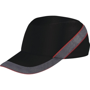 Gorra proteccion Air Coltan visera 5cm negro/rojo DELTAPLUS