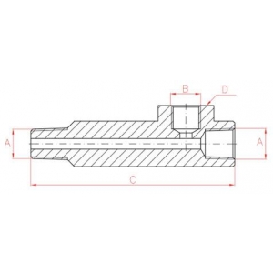 Racor manometro H-1/4"NPT para manometro AV10006 LARZEP