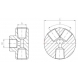 Distribuidor 1 entrada y 2 salidas 3/8" 700b LARZEP