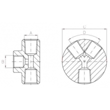 Distribuidor 1 entrada y 2 salidas 3/8" 700b LARZEP