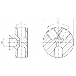 Distribuidor 1 entrada y 2 salidas 3/8" 700b LARZEP