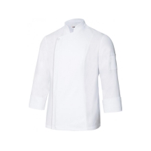 Chaqueta cocinero con cremallera oculta 405202TC-7 blanco VELILLA