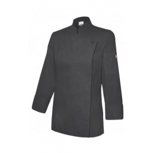 Chaqueta cocinera con cremallera oculta 405203TC 0 negro VELILLA