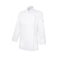 Chaqueta cocinera con cremallera oculta 405203TC 7 blanco VELILLA