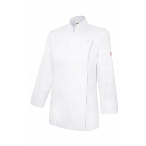 Chaqueta cocinera con cremallera oculta 405203TC 7 blanco VELILLA