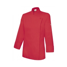 Chaqueta cocinera con cremallera oculta 405203TC 24 rojo VELILLA