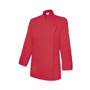 Chaqueta cocinera con cremallera oculta 405203TC 24 rojo VELILLA