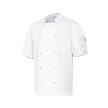 Chaqueta cocinero manga corta automatico 405205 7 blanco VELILLA