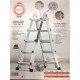 Escalera multiuso aluminio 5 x 5 peldaños 2,51/5,22 mt SINEX