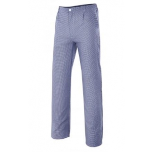 Pantalon cocinero pata de gallo azul y blanco VELILLA