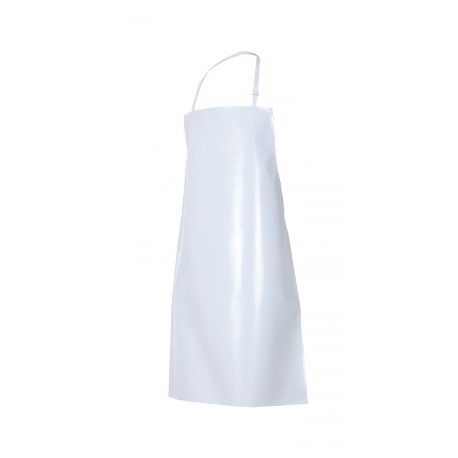 Delantal largo peto de PVC blanco talla unica VELILLA