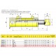 Cilindro hidraulico de doble efecto 700-20 carrera 200mm CICROSA