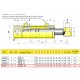 Cilindro hidraulico de doble efecto 704-4 carrera 400mm CICROSA