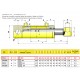 Cilindro hidraulico de doble efecto 704-2 carrera 200mm CICROSA