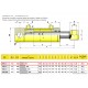 Cilindro hidraulico de doble efecto 706-3 carrera 300mm CICROSA