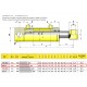Cilindro hidraulico de doble efecto 706-7 carrera 700mm CICROSA