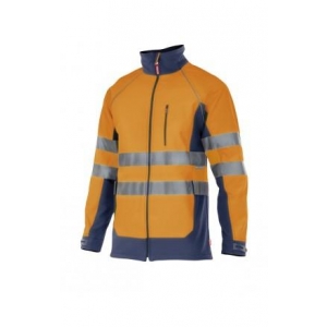 Soft shell alta visibilidad 306001-210 naranja/azul marino VELILLA