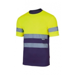 Camiseta técnica alta visibilidad 305506-01/20 amarillo/azul VELILLA