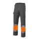 Pantalon alta visibilidad 157-08/19 gris/naranja fluor VELILLA
