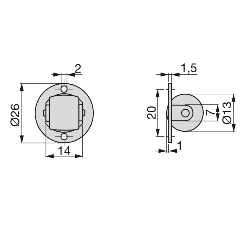 Rueda Giratoria De 4 Uds Con Base Adhesiva Para Muebles, Rueda De