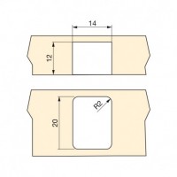 Emuca Ruedas para muebles, para tapa giratoria, D.13 mm, Acero y plástico, 20 ud.