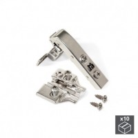 Acero Niquel satinado cerradura condena para puerta corredera /Ø57mm Emuca Kit de cerradura con muletilla redonda