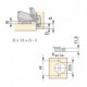 Emuca Bisagra de cazoleta, D. 35 mm, recta, cierre suave , apertura 165º, con suplemento, 10 ud.