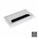 Emuca Pasacables mesa, rectangular, 158 x 80 mm, para encastrar, Aluminio, Anodizado mate, 5 ud.