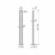 Emuca Columna pasacables, Plástico, Gris metalizado