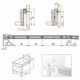 Emuca Kit cajón de cocina Ultrabox, altura 86 mm, prof. 500 mm, Acero, Gris metalizado, 10 ud.
