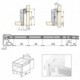 Emuca Kit cajón de cocina Ultrabox, altura 118 mm, prof. 500 mm, Acero, Gris metalizado