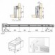 Emuca Kit cajón de cocina Ultrabox, altura 150 mm, prof. 500 mm, Acero, Gris metalizado, 10 ud.
