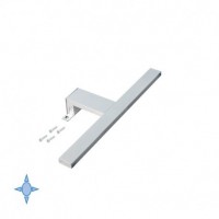 Emuca Aplique LED para espejo de baño, 300 mm, IP44, Luz blanca fría, Aluminio y plástico, Cromado