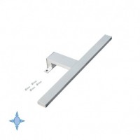 Emuca Aplique LED para espejo de baño, 450 mm, IP44, Luz blanca fría, Aluminio y plástico, Cromado