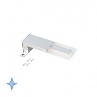 Emuca Aplique LED para espejo de baño, 40 mm, IP44, Luz blanca fría, Aluminio y plástico, Cromado