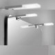 Emuca Aplique LED para espejo de baño, 40 mm, IP44, Luz blanca fría, Aluminio y plástico, Cromado