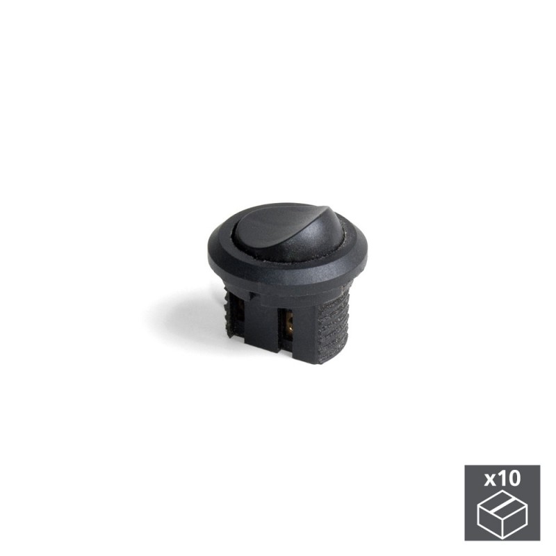 Emuca Interruptor para empotrar, Plástico, Negro, - Campollano