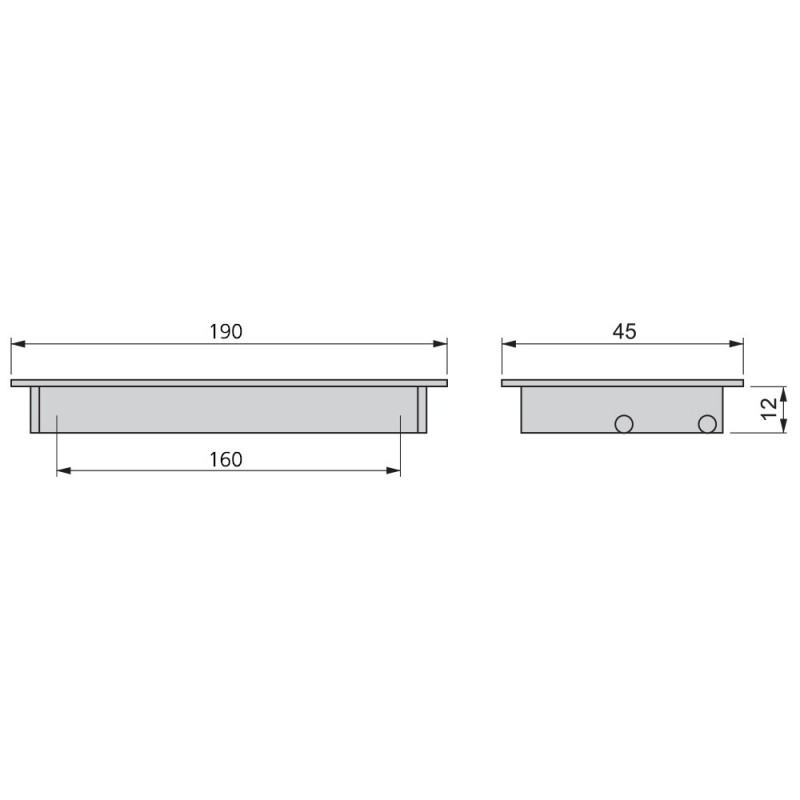 Emuca Lote de 10 tiradores para mueble Orlando, L210mm, intereje 160mm,  Acero, Níquel satinado