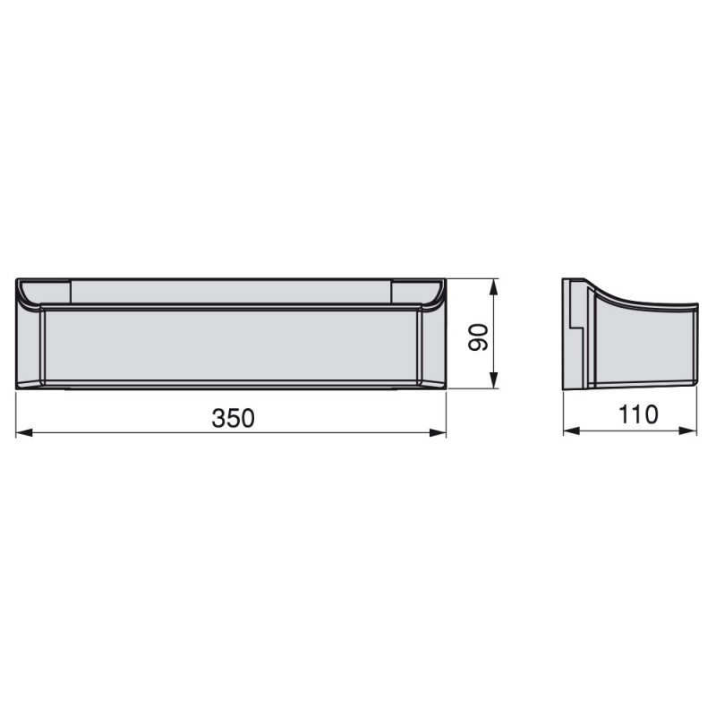 Emuca juego bandejas giratorias mueble de cocina, 180º, módulo 900 mm,  Plástico, Blanco