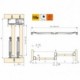 Emuca Sistema corredero para armario 2 puertas rodadura inferior, espesor 18 mm, cierre suave, perfiles aluminio, Anodizado mate