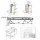 Emuca Kit cajón de cocina Ultrabox, altura 86 mm, prof. 270 mm, Acero, Gris metalizado, 10 ud.