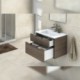 Emuca Kit cajón de cocina Concept, altura 105 mm, prof. 350 mm, cierre suave, Acero, Blanco