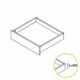 Emuca Kit cajón de cocina Concept, altura 105 mm, prof. 450 mm, cierre suave, Acero, Blanco